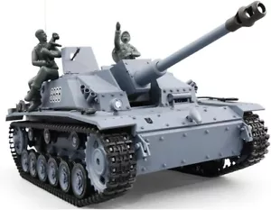 Carro armato RC cannone d'assalto III - stug 3 stallone lungo 1:16 grigio, R & S, cambio in metallo - Foto 1 di 8