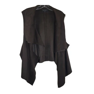 Karen Kane Brown Faux Suede Asymmetrical Hem Vest Size 3X - Image 1 of 4