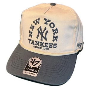 New York Yankees '47 Ranchero Hitch Sombrero Ajustable Crema y Azul - Imagen 1 de 3