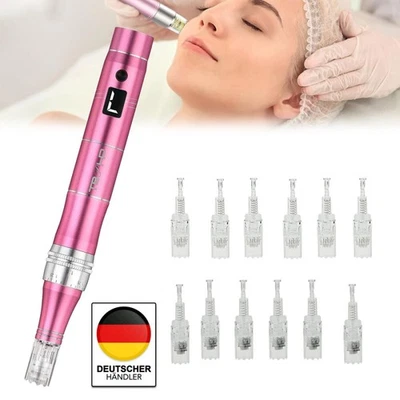 TBPHP Dermapen Derma Pen Microneedling Gerät Elektrisch Anti-Aging inklusive 12 Nadeln