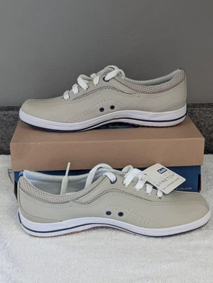 Nuevo KEDS Mujer Beige/Topo Cuero Oxford Piedra Cordones Tenis Zapatos Talla 8.5 🆕 Foto 1 de 4