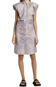 Rest Birger Christensen Kleid Damen 4 Lila Bio Baumwolle - Bild 1 von 10