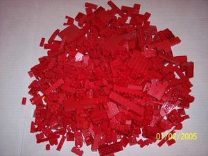 Menge 2 Pfund Pfund Lego sehr gute Steintypen rote Stücke Steine wie abgebildet #1 - Bild 1 von 2