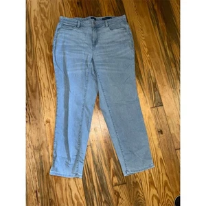 Soft Surroundings Damen Slim Ankle Jeans Gr. 16 helle Waschung blau authentische Passform - Bild 1 von 6