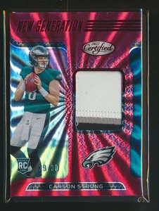 MAGLIA RELIQUIA 2022 CERTIFICATA SPIRALE ROSSA NUOVA GENERAZIONE /30 CARSON STRONG EAGLES - Foto 1 di 1