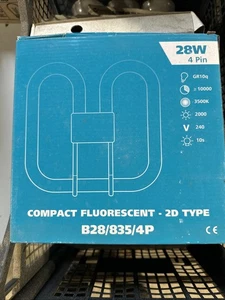 Lampadina compatta fluorescente tipo 2D 28W 4 rosa B28/835/4P - Foto 1 di 4