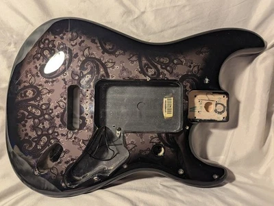 2012 MIM Fender Strat Guitar Body Paisley Finish & Paisley Pickguard/Backplate - Image 1 of 4