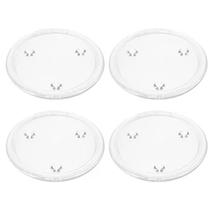  4 Stück Klarglas Stumpenkerzenteller - runder Glaskerzenhalter - kleine Stumpen - Bild 1 von 12