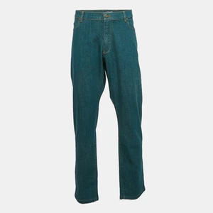 Z Zegna Teal Blue Denim Slim Fit Jeans 4XL Waist 44" - Picture 1 of 7