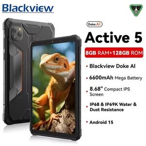 Blackview Active 5 4G Rugged Tablet 8.68-inch 8GB+128GB 6600mAh Android 15 NFC - Picture 1 of 27