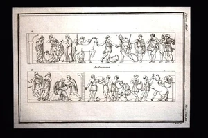 Andromaka, Hektor, Troja Radierung um 1820 Mythologie Pozzoli - Bild 1 von 1