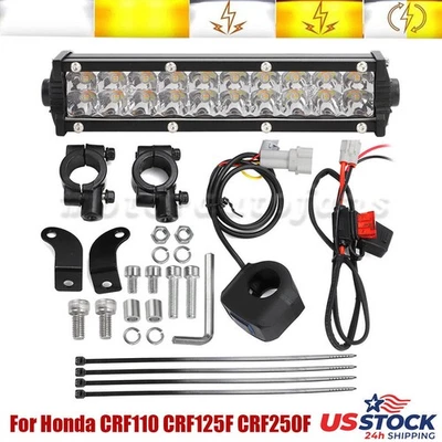 For Honda CRF110 CRF125F CRF250F Led Headlight Light Bar Kit Work Lamp 5 Models Foto 1 de 4