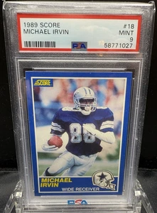 1989 SCORE MICHAEL IRVIN #18 PSA 9 - Picture 1 of 2
