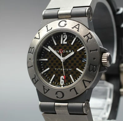[Exc+5] BVLGARI Diagono Titanium TI32TA 32mm Quartz Unisex Watch From JAPAN - Image 1 of 4