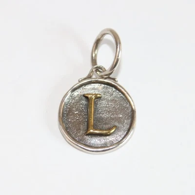 Waxing Poetic Sterling Silver CHANCERY INSIGNIA INITIAL "L" Charm Pendant - Image 1 of 4
