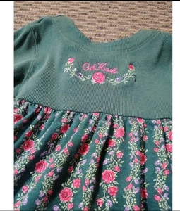 Vestido Floral Vintage Oshkosh B Gosh Años 90 Talla 5 EE. UU. PAPEL Etiqueta Raro - Imagen 1 de 5