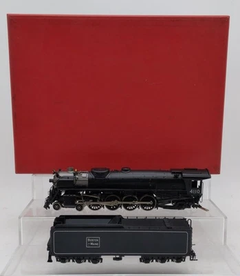 Key Imports HO Brass Boston & Maine R-1C 4-8-2 Steam Locomotive w/Tender #4110 - Image 1 of 4