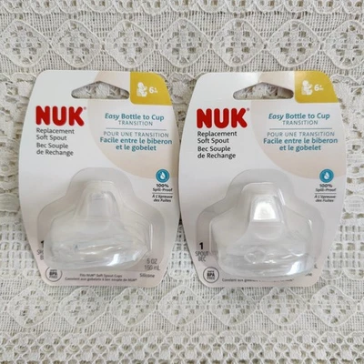 NUK Soft Spout Replacement. Fits NUK Soft Spout Cups. Nuwell 2193739. 2-Pack - Image 1 of 3