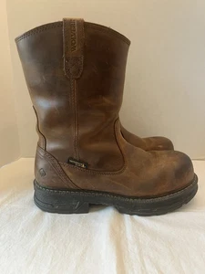 Wolverine Hellcat Ultraspring WP CarbonMax Wellington Mens Brown Work Boots 9.5 - Picture 1 of 8