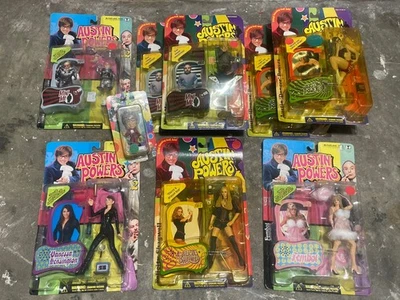 Lote de 8 figuras de acción Austin Powers Mini Me Felicity Shagwell Vanessa Fembot Foto 1 de 4