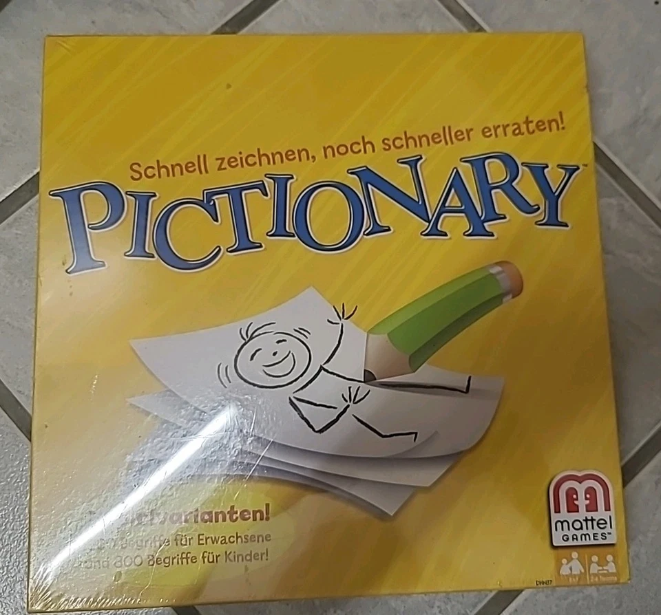 Pictionary Mattel Spiele Brettspiel - NEU - Zeichnen Ratespiel - Bild 1 von 1