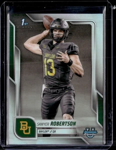 2025 Bowman Chrome University #33 Sawyer Robertson 1st Silver Refractor (50M) - Bild 1 von 2