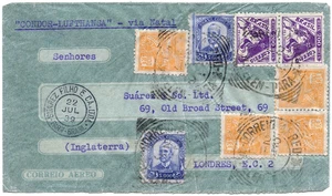 Katapult 1939 Brasilien Belem Natal London Brief H 389 Catapult/ 1301 - Bild 1 von 1