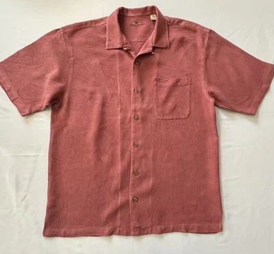 Camisa hawaiana Tommy Bahama para hombre talla mediana 100 % seda abotonada manga corta Foto 1 de 4