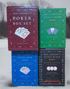 Phil Gordon's Poker Box Set Little Black Blue Green Book Texas Hold Em Gordon - Foto 1 di 6