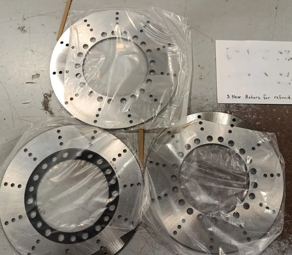 3 Front Brake Rotors Discs for Kawasaki Z 250 Z 250 J 1981 Z 440 1982-1983 83 82 Foto 1 de 4