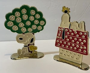 Vintage Snoopy Woodstock Erdnüsse Metall Emaille Ohrring Halter Menge 2 - Bild 1 von 6