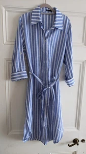 Your Face (Luhta) Linen Shirt Dress Size S - Picture 1 of 7