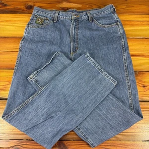 Jeans uomo Cinch Up 36x34 lavaggio leggero taglio dritto western rodeo denim - Foto 1 di 15