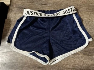 Justice size 6 navy white mesh sports shorts Guc Summer Vacation - Picture 1 of 4