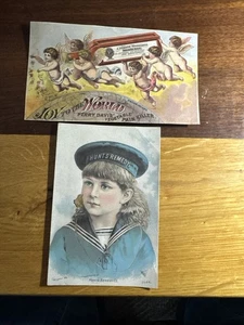 2-D. B. Hoyt Trade Card - Drugs/Medicines-Hunts/Perry Davis- Rockport, MA.  U461 - Picture 1 of 2