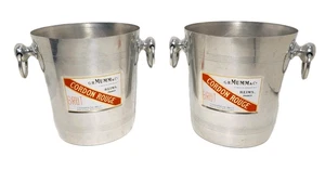 2er Set Cordon Rouge G H Mumm Champagner Eiskübel Kühler Aluminium Frankreich Vintage - Bild 1 von 12
