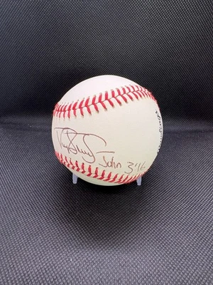 Подлинная бейсбольная надпись Darryl Strawberry Signed Baseball Rawlings JSA «Джон 3:16» - Изображение 1 из 2