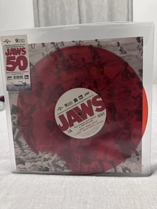 Jaws 50th Anniversary Studio Rarities 10" Chum Red Vinyl EP Shark Bite SHAPED - Picture 1 of 3