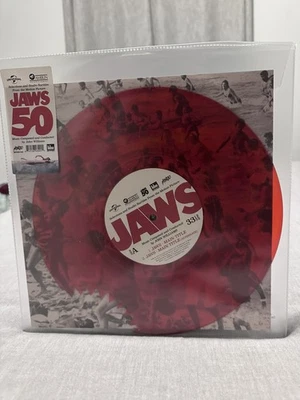Jaws 50th Anniversary Studio Rarities 10" Chum Red Vinyl EP Shark Bite SHAPED - Image 1 of 3