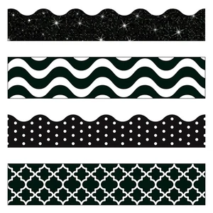 Trend Enterprises Black & White Border Variety Pack 90827 - Picture 1 of 3