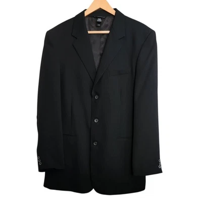Claiborne Black Blazer Men's Size 42L Quiet Luxury Minimalist - Image 1 of 4