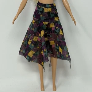 Disney ILY 4Ever I Love Jack & Sally gonna fluida patchwork adatta alla bambola Barbie - Foto 1 di 5
