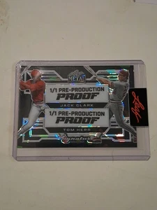 2024 Leaf Metal Jack Clark Tom Herr Black Ice Pre-Production 1/1 - Bild 1 von 7