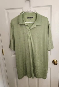 GREG NORMAN PLAY DRY SHORT SLEEVE STRIPED GOLF SHIRT XL - Picture 1 of 13