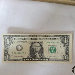 $1 Dollar Birthday Note. 02/06/2025. Rare Fancy Serial Number. - Picture 1 of 2
