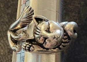 925 Sterling Katzenring Größe 7,25 6,2 g - Bild 1 von 8