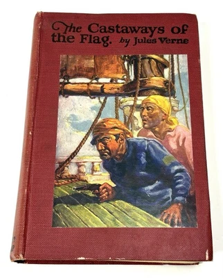 1924 The Castaways Of The Flag By Jules Verne Grosset & Dunlap HC Book Foto 1 de 4
