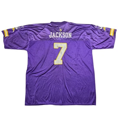 Camiseta deportiva de fútbol americano para hombre Minnesota Vikings Jackson #7 Reebok NFL día del juego Foto 1 de 4