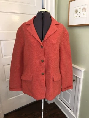 Cárdigan Blazer Land's End Naranja Quemado Lana Texturizada con Bolsillos, Damas 12 Foto 1 de 4