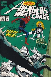 Cómics de Marvel Avengers West Coast #84 (1989-1994), alto grado, origen Spider Woman - Imagen 1 de 2